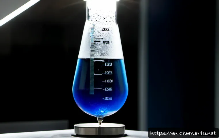 무기화학 반응 속도 - Photorealistic university inorganic chemistry laboratory, close-up of a clear glass reaction vessel ...